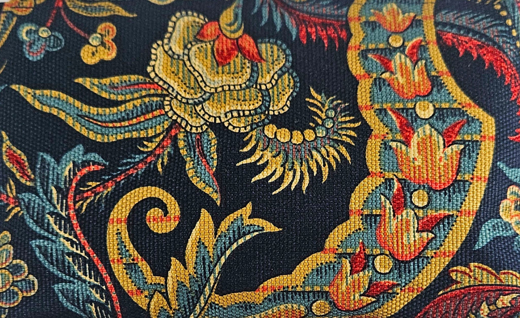 Handmade Up-Cycled, Lined, Zipper Pouch. Asian Inspired print